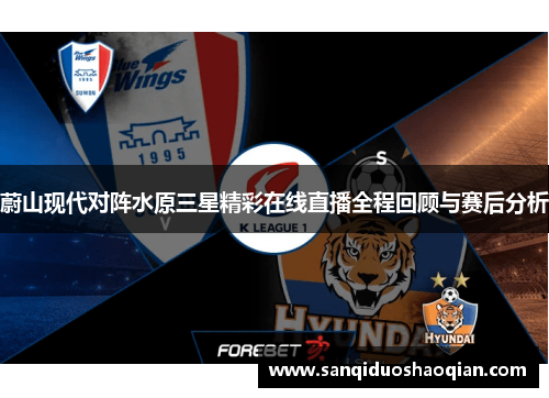 蔚山现代对阵水原三星精彩在线直播全程回顾与赛后分析